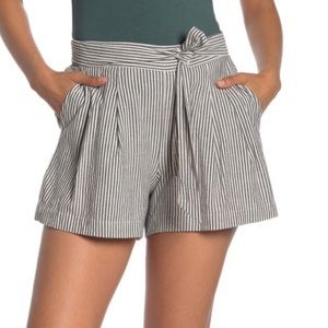 Logan Striped Tie Front Shorts